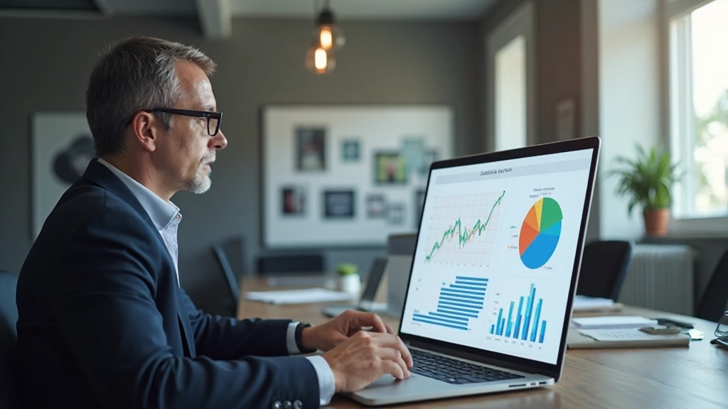 Profissional de otimização de conversão analisando métricas de e-commerce em dashboard com gráficos e estatísticas de vendas